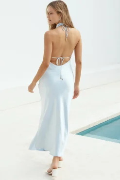 Clover Club Maxi Dress Blue