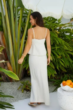 Coastal Haven Maxi Skirt Oat