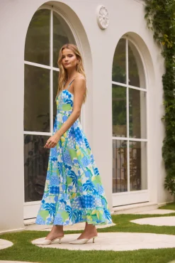 Coastal Paradise Midi Dress Print