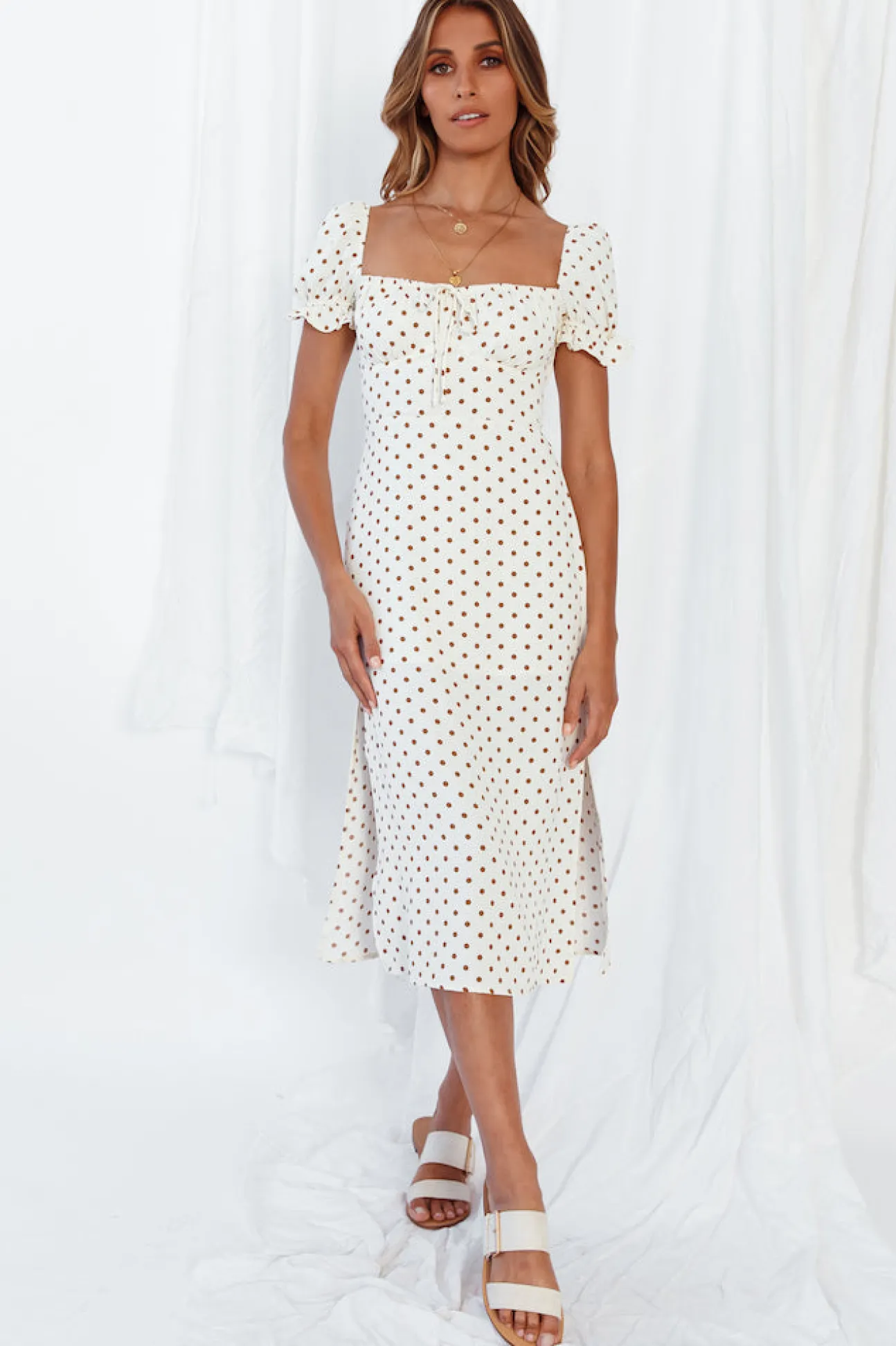Coffee And Pastries Midi Dress