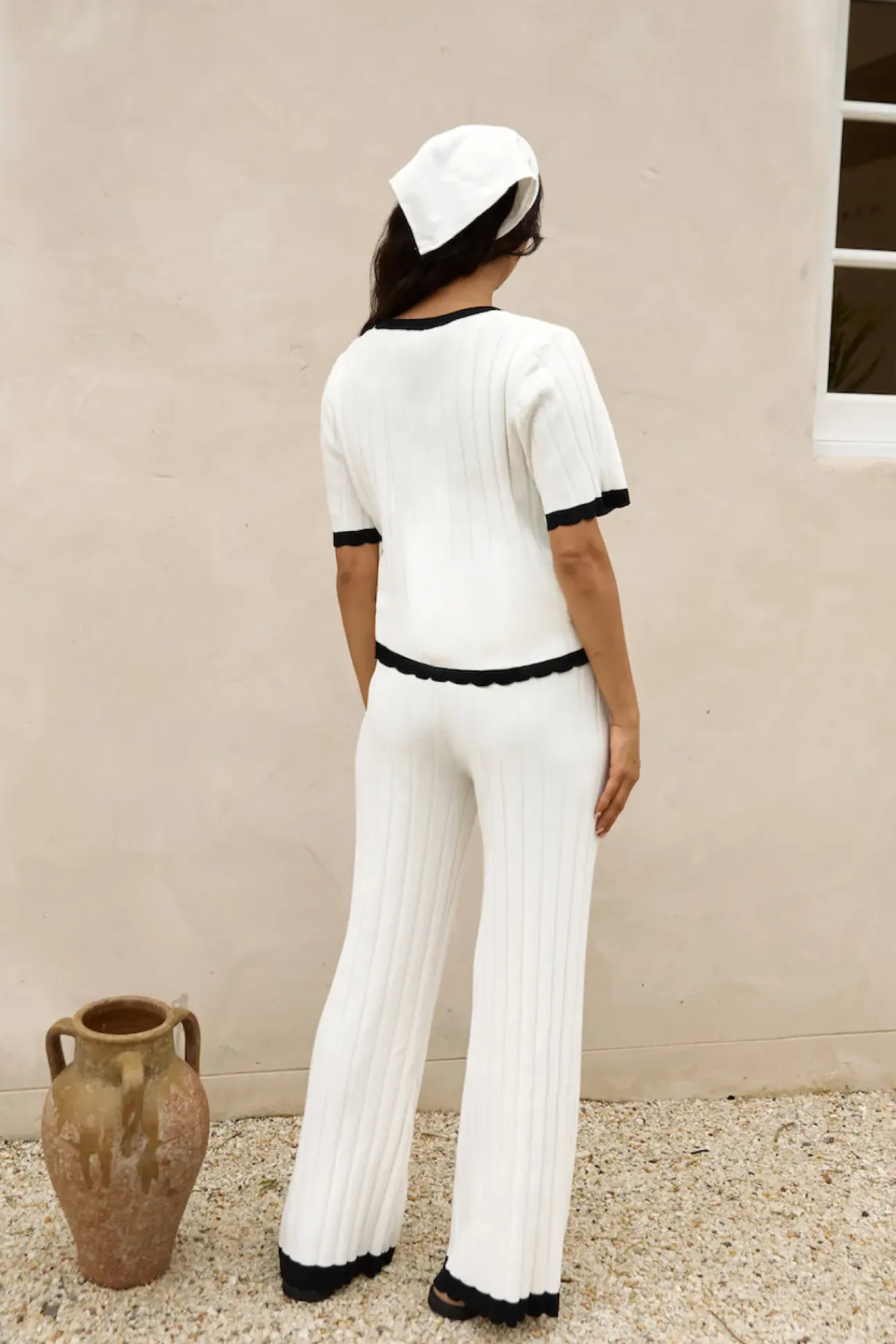 Colder Days Knit Pants White