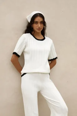 Colder Days Knit Top White