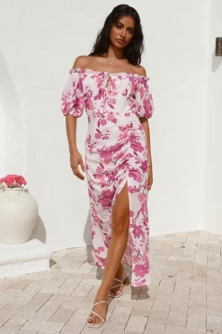 Comprehend It Midi Dress Pink