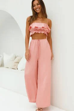Coral Cove Satin Pants Orange