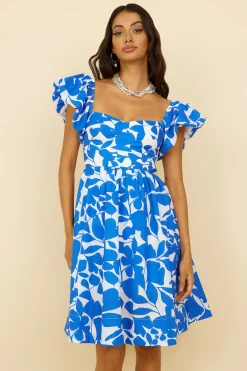 Core Values Midi Dress Blue