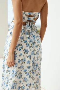 Cornflower Blooms Maxi Dress Blue