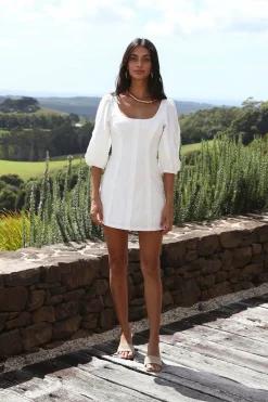 Crashing Into You Dress White