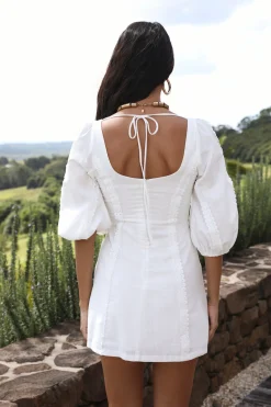 Crashing Into You Dress White