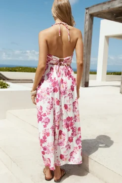 Cross My Heart Halter Maxi Dress Pink