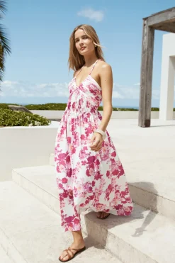 Cross My Heart Halter Maxi Dress Pink