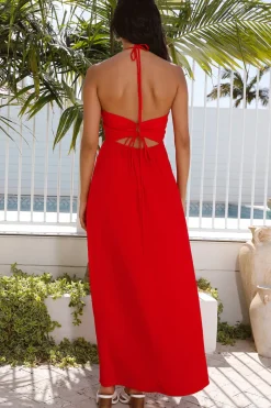 Cross My Heart Maxi Dress Red