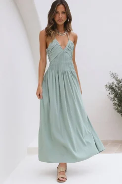 Cross My Heart Maxi Dress Sage