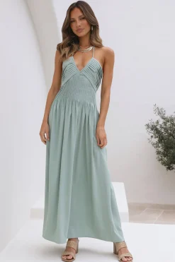 Cross My Heart Maxi Dress Sage