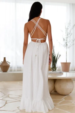 Crystal Clarity Maxi Dress White