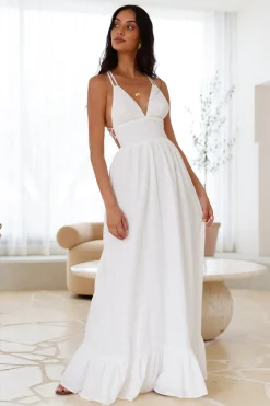 Crystal Clarity Maxi Dress White