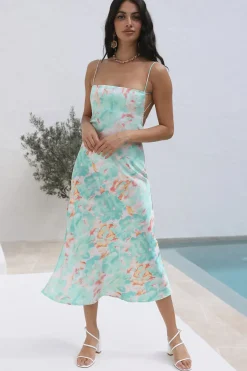 Crystal Clear Midi Dress Green