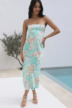 Crystal Clear Midi Dress Green