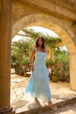 Crystal Waters Maxi Dress Blue
