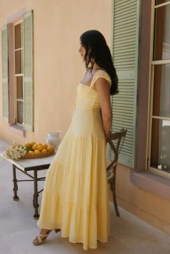 Crystal Waters Maxi Dress Yellow