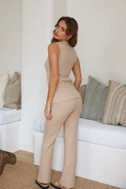 Cup Of Tea Vest Top Beige