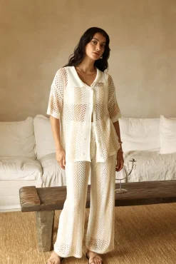 Cusp Of Wander Crochet Set Beige