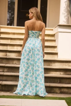 Dainty Events Strapless Maxi Dress Blue