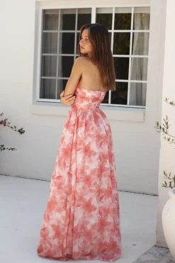 Dainty Events Strapless Maxi Dress Pink