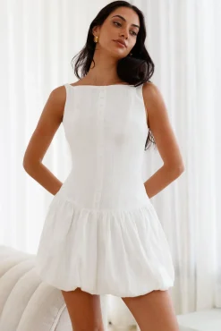 Dainty Style Mini Dress White