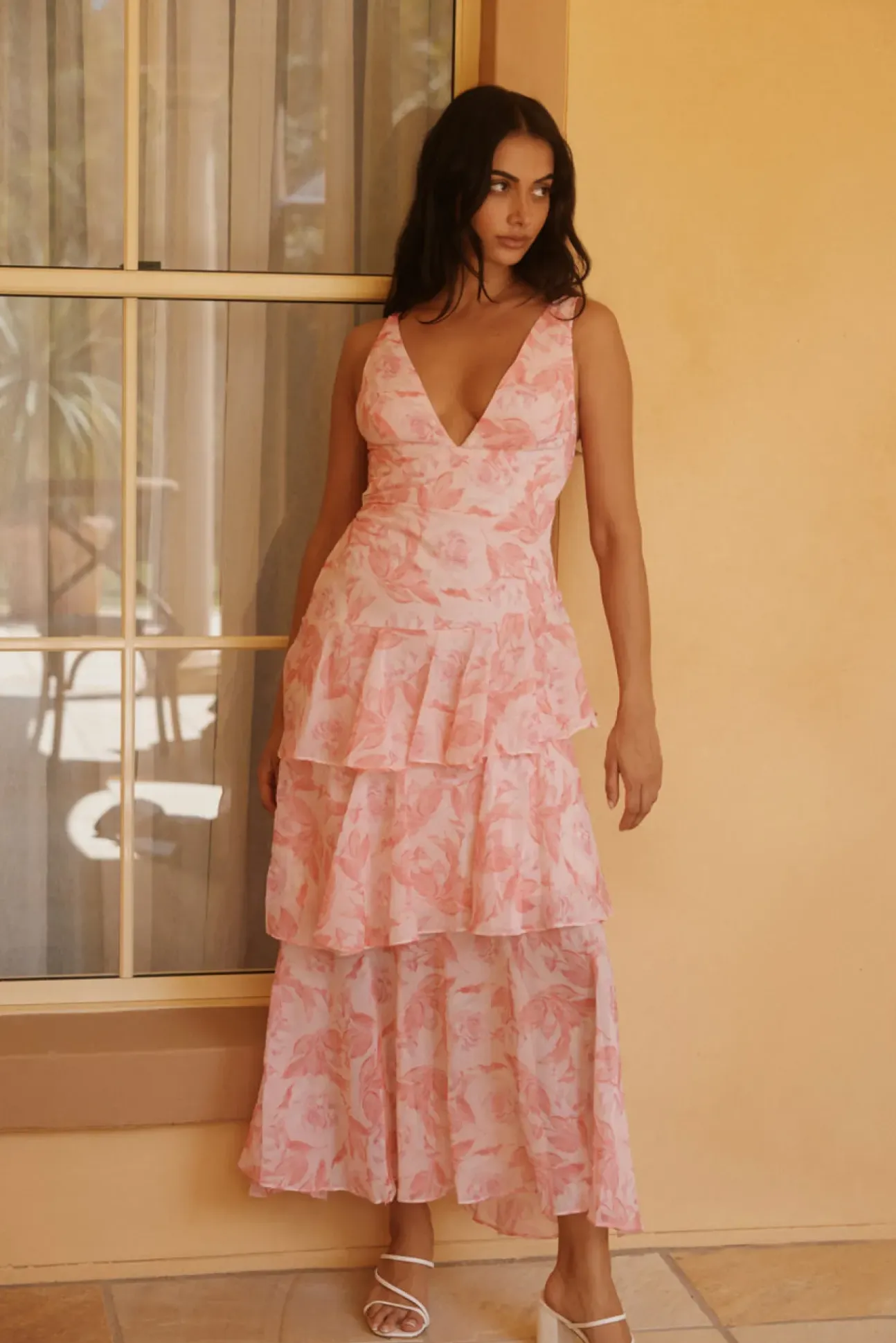 Daisy Booming Maxi Dress in Pink