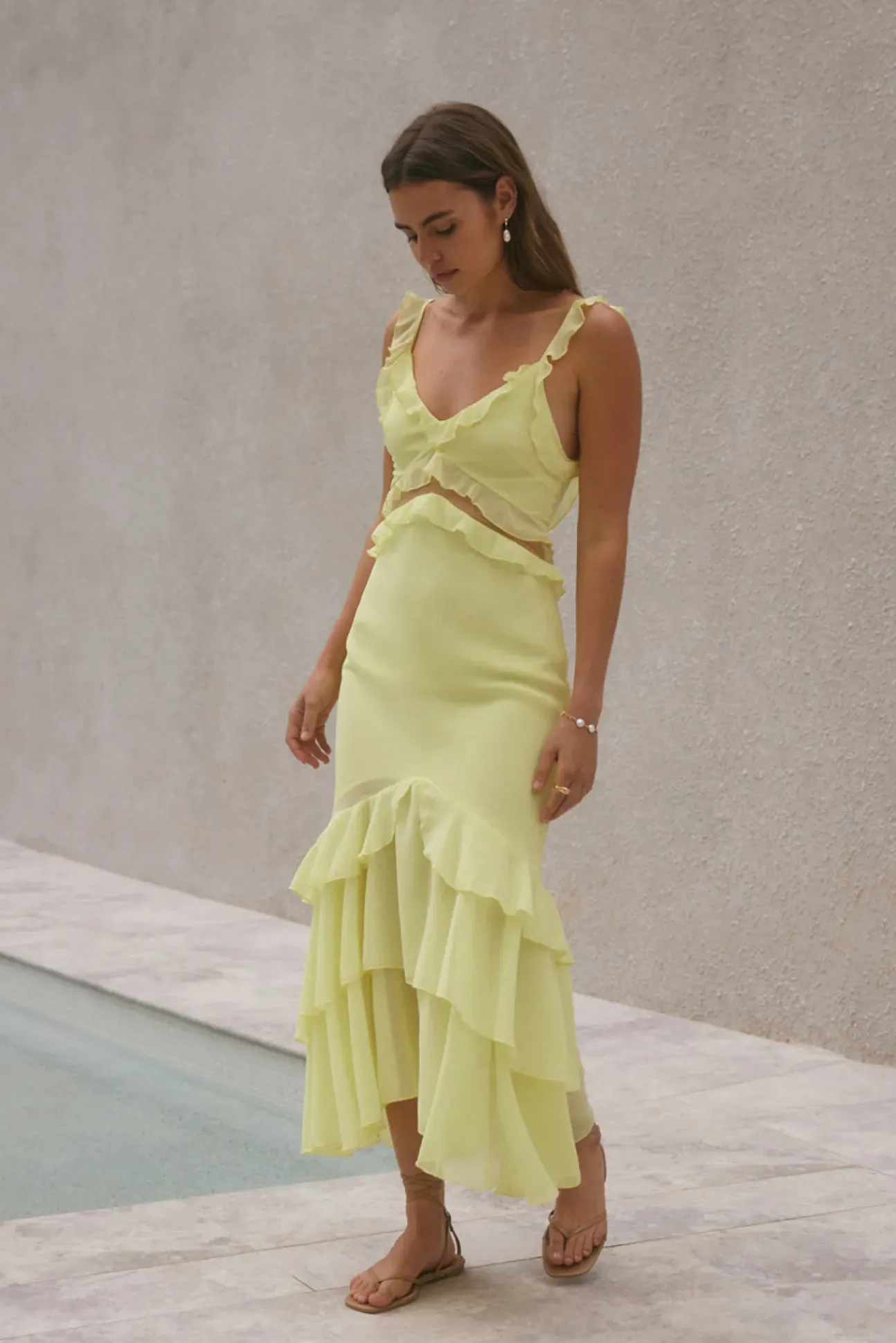Dance Away Maxi Dress Yellow