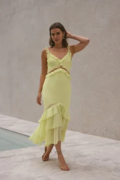 Dance Away Maxi Dress Yellow
