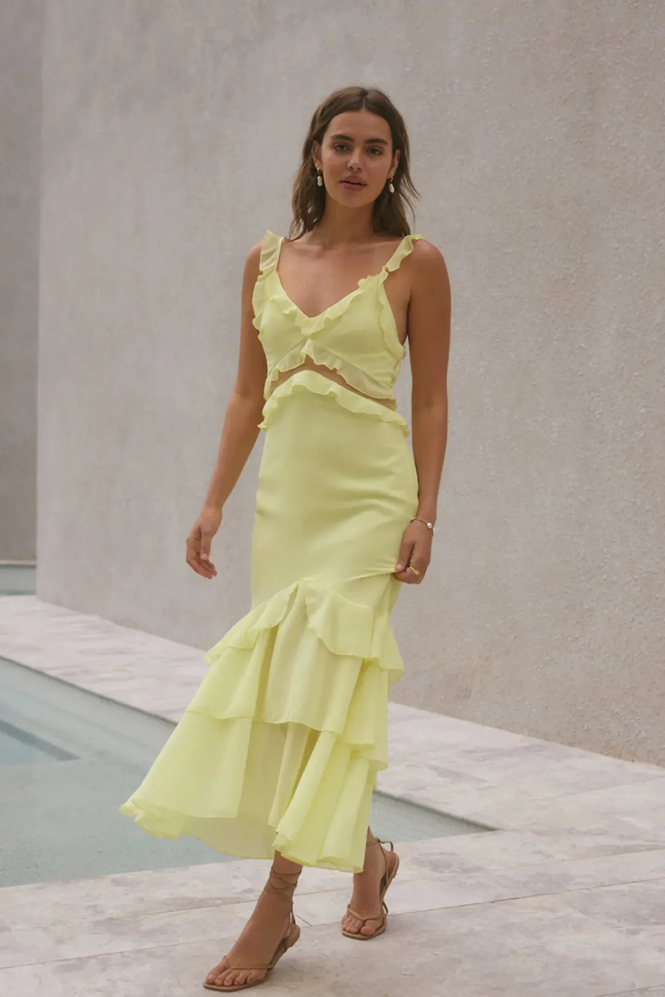 Dance Away Maxi Dress Yellow