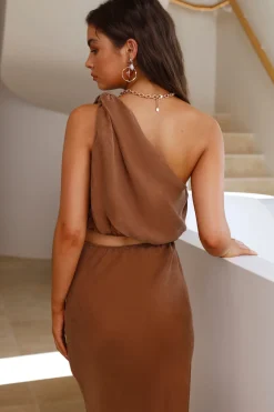 Dandelion Dreaming Crop Top Brown