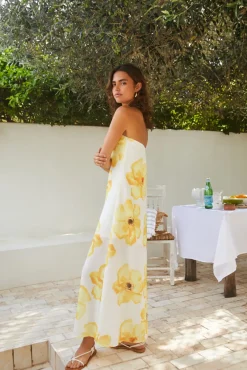 Daydream Daze Strapless Maxi Dress Print