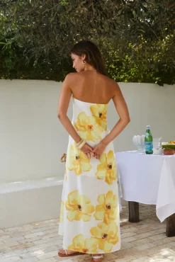 Daydream Daze Strapless Maxi Dress Print