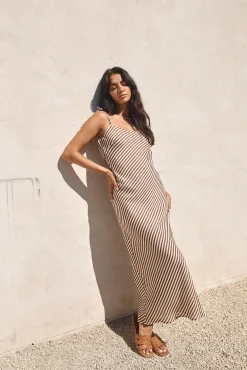Dedicated To You Maxi Dress Brown