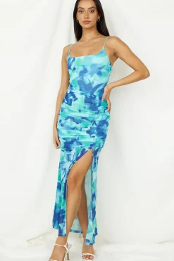 Deep Sea Dive Maxi Dress Blue