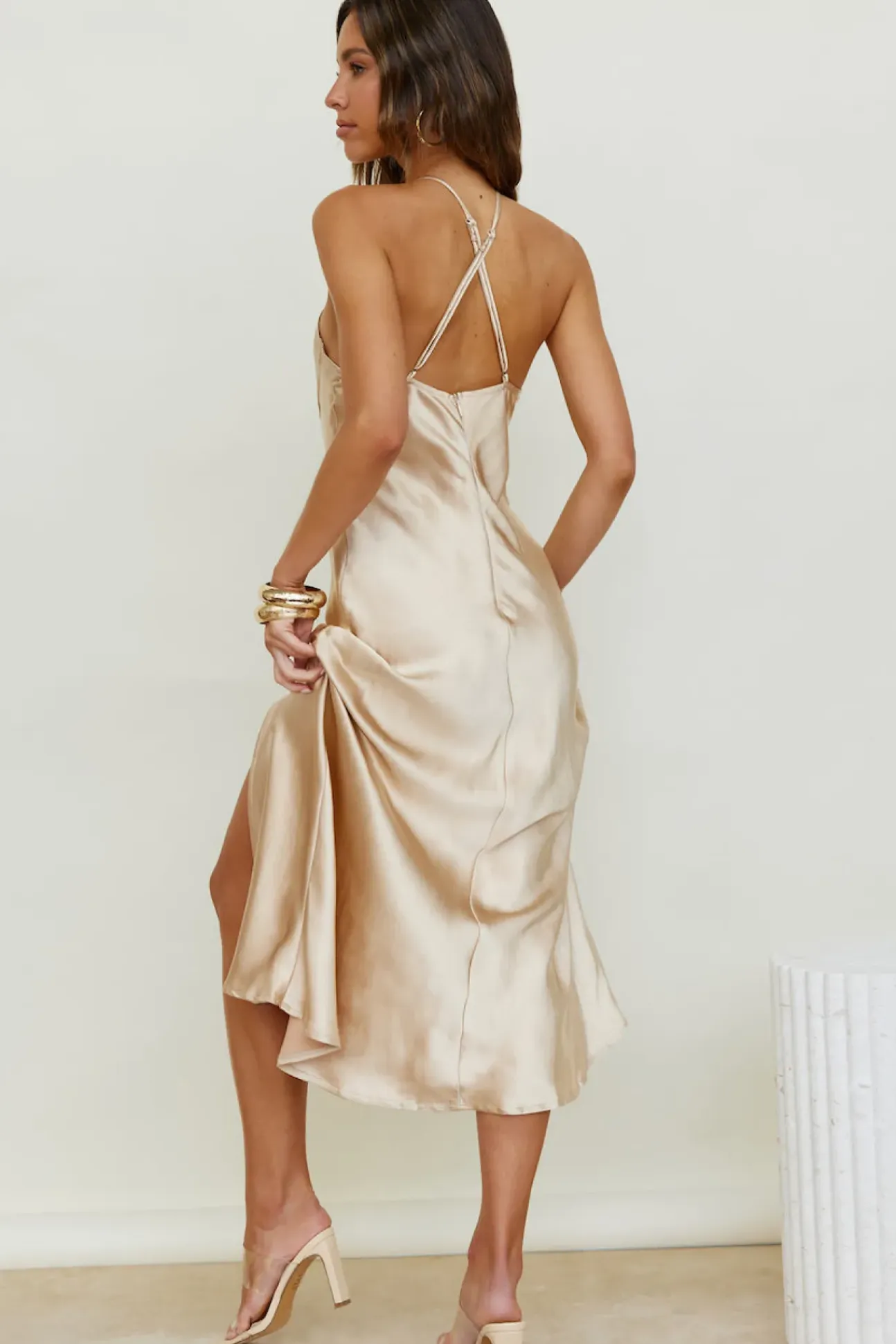 Desert Plains Maxi Dress Champagne