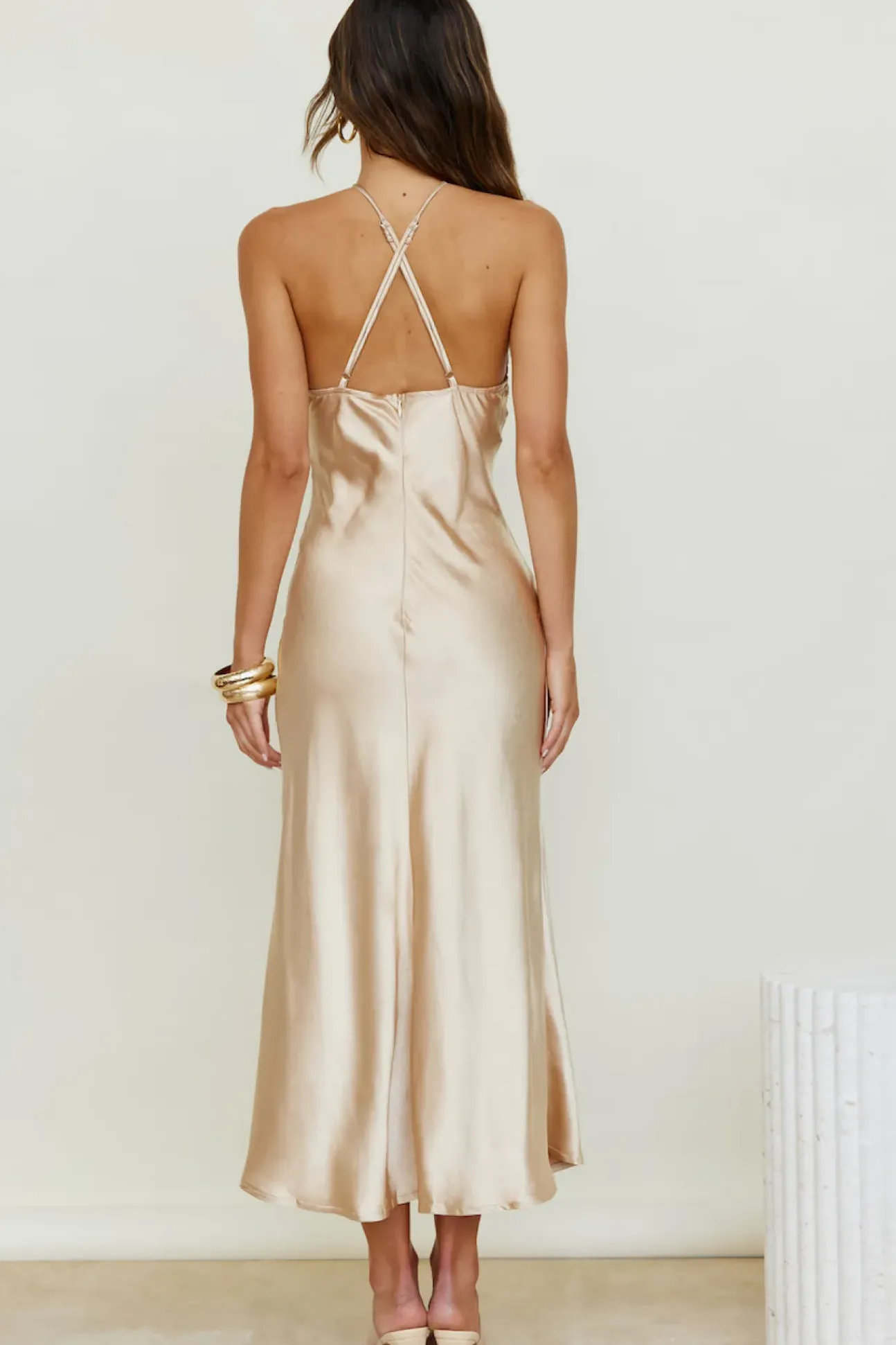 Desert Plains Maxi Dress Champagne