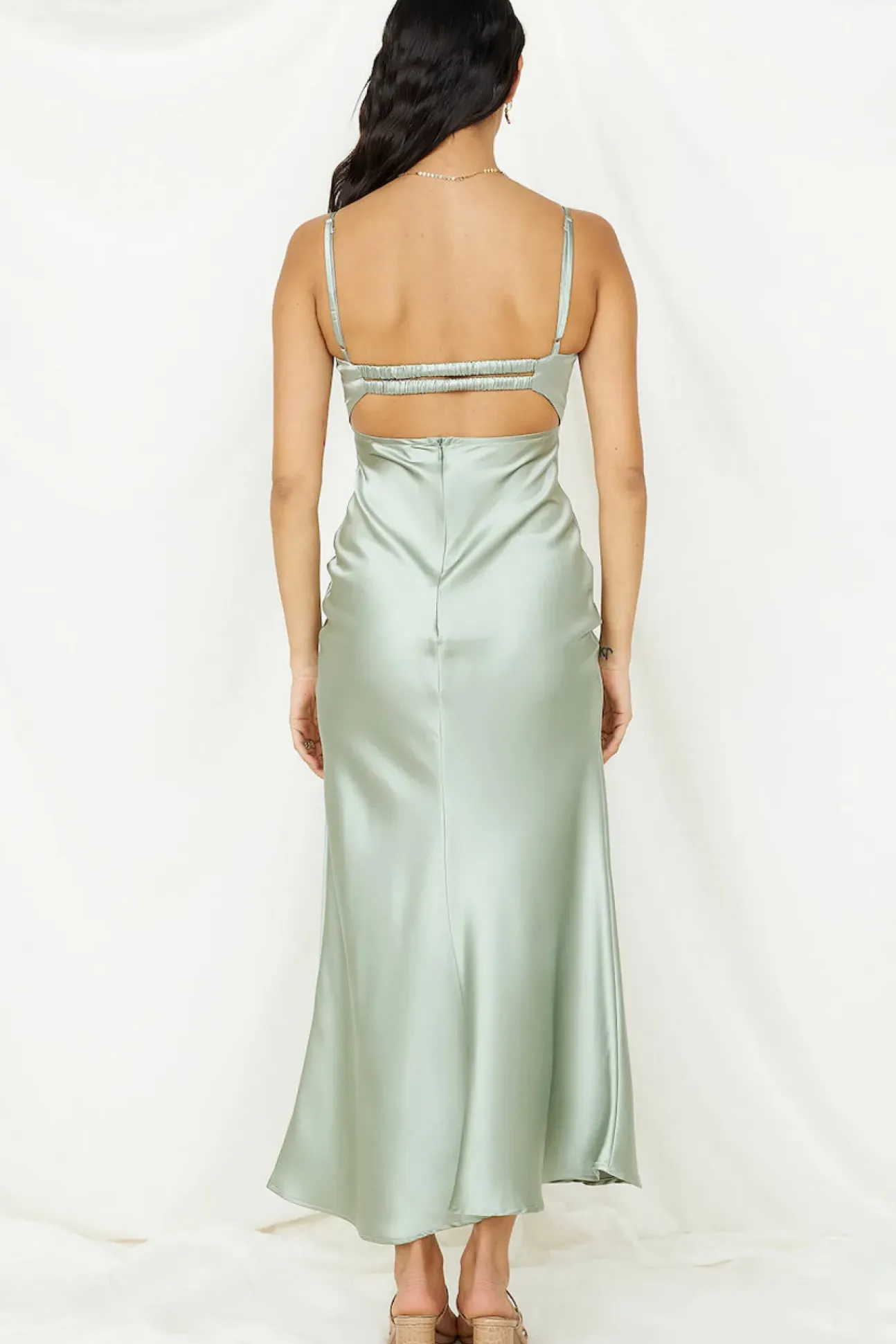 Destination Wedding Midi Dress Khaki