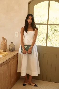 Diamond Eyes Midi Dress White