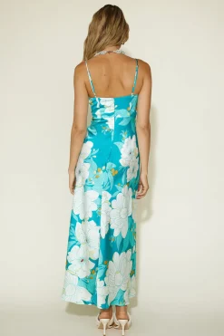 Disappear in the Clouds Maxi Dress Blue