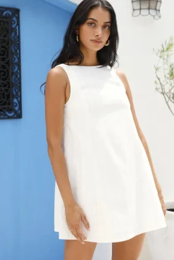 Down the Coast Mini Dress White