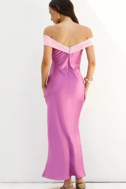 Dreamers Delight Off The Shoulder Maxi Dress Purple