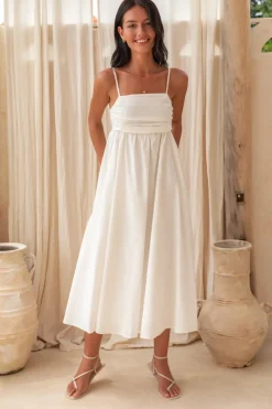 Dreamscapes Midi Dress White