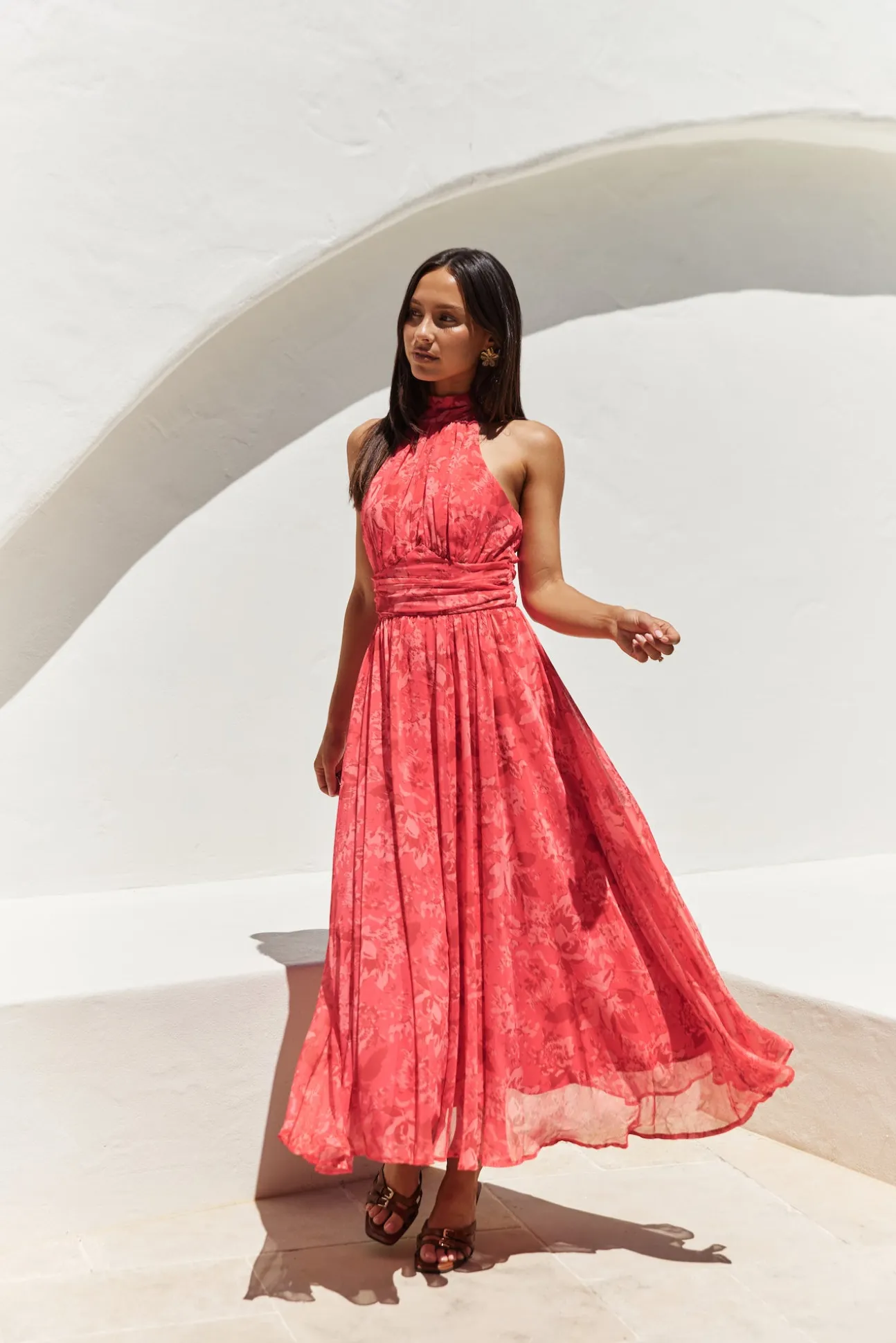 Elysian Sunset Maxi Dress Pink