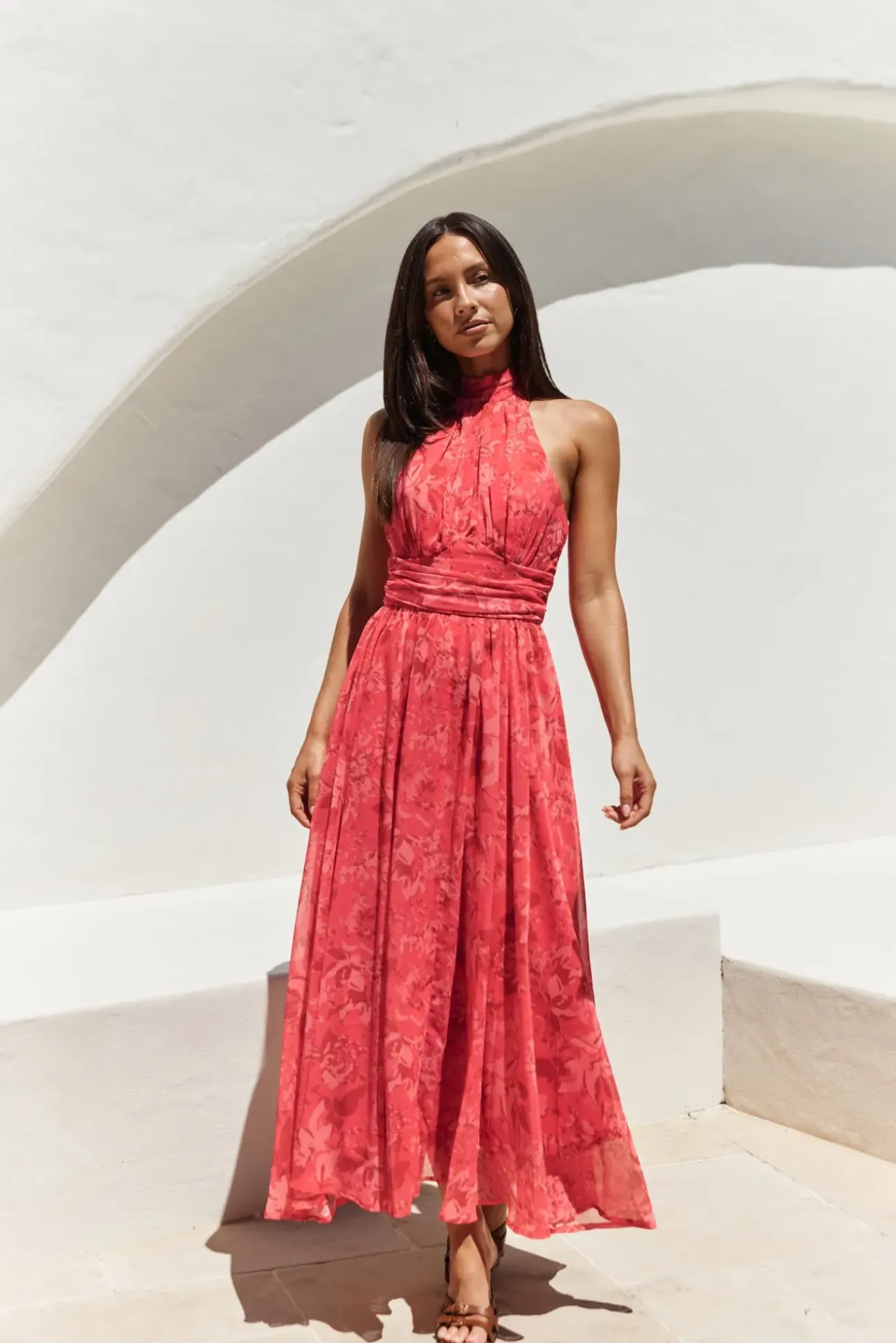 Elysian Sunset Maxi Dress Pink