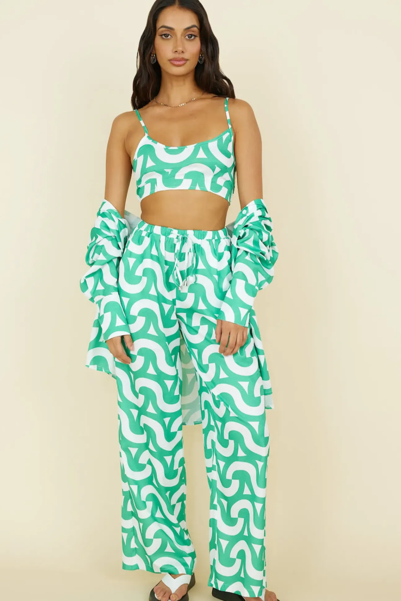 Enchanted Days Crop Top Green