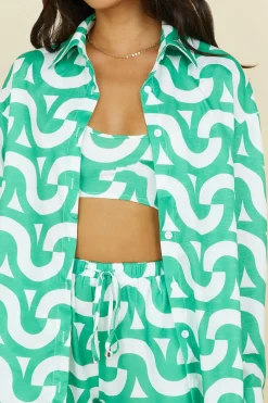 Enchanted Days Crop Top Green