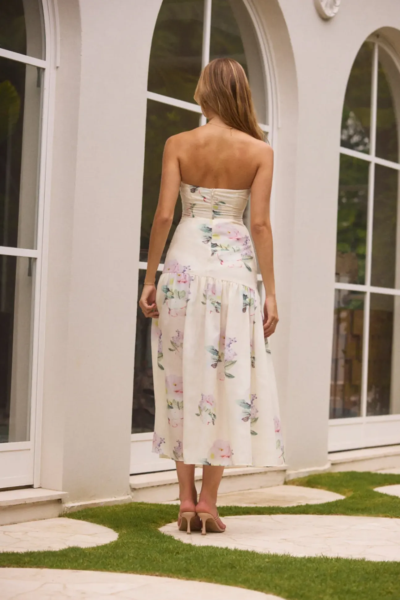 Enchanted Elegance Strapless Maxi Dress in Butter